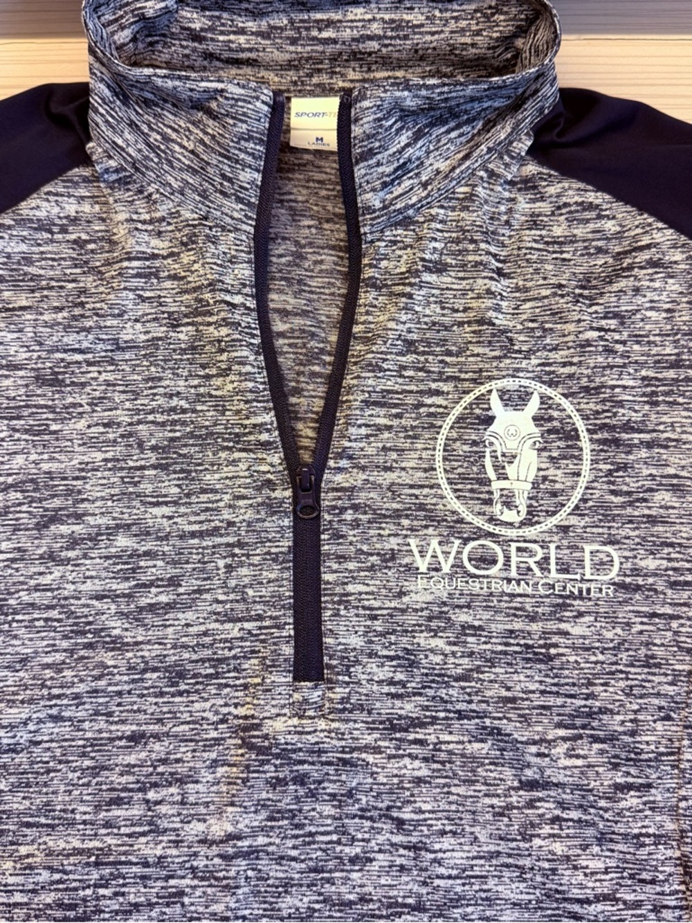 World Equestrian Center WEC Heathered Navy Quarter-Zip Pullover